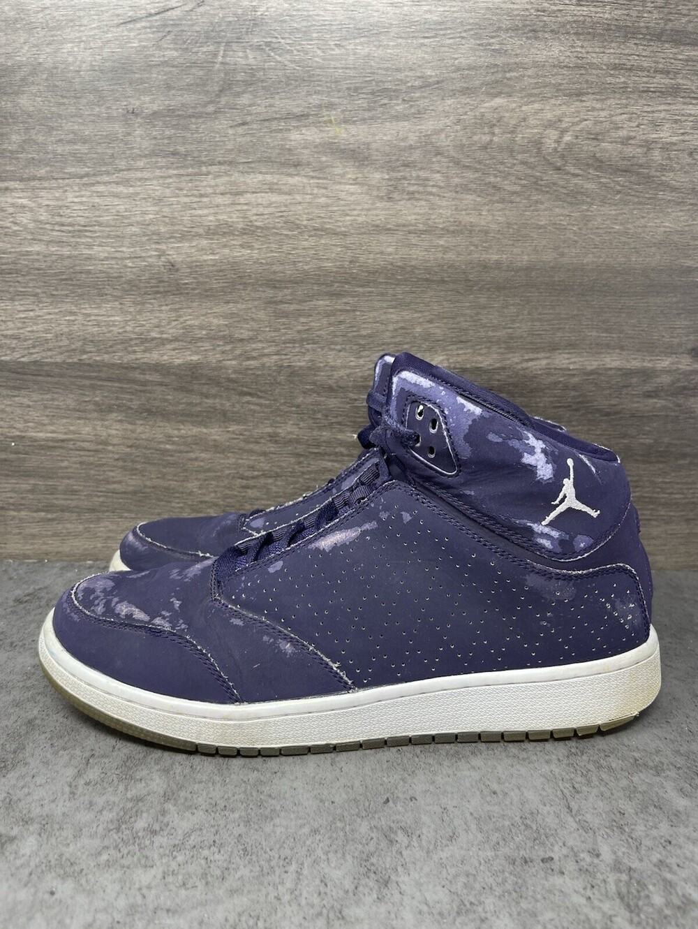 Air Jordan 1 Flight 5 Premium Size 8.5Y Kids Purple White Basketball 881438-508